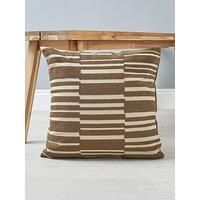 Very Home Geo Woven Cushion - Brown