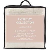 Cascade Home Teddy Bear Fleece Mattress Enhancer - DOUBLE - RRP £45