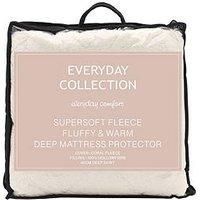 Everyday Collection Super Soft Teddy Fleece Mattress Protector