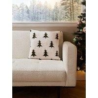 Very Home Christmas Trees Faux Fur Cushion