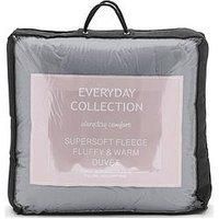 Cascade Home Teddy Fleece 13.5 Tog Duvet &Ndash; Grey