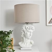BHS Francis Bust LED Table Lamp - White