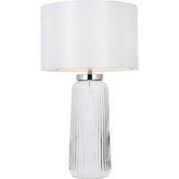Rei Ribbed Glass Base Table Lamp
