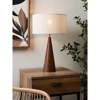Very Home Conical Wooden Table Lamp