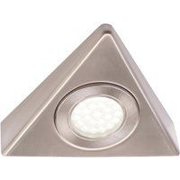 FORUM FONTE MAINS TRIANGULAR 1.5W LED KITCHEN CABINET LIGHT SATIN NICKEL