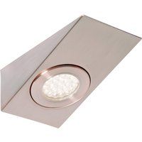 Culina Lago LED Wedge Under Cabinet Light 1.5W Cool White Opal and Satin Nickel