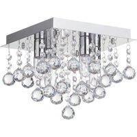Forum SPA-24468-CHR Orlando Square 4 Light Bathroom Flush Light Polished Chrome
