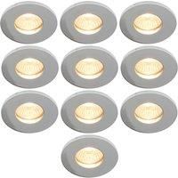 Fixed Fire Rated IP65 Chrome Downlight Warm White/Cool White Bulbs-No Bulb-Single