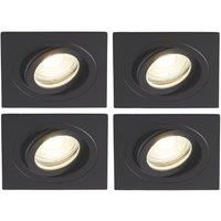 Spa Cali Square Tiltable Downlight Matt Black