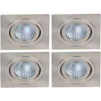 Spa Cali Square Tiltable Downlight Satin Chrome