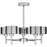 Blair 5 Light Smoked Glass Ceiling Light