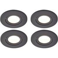 Spa Como LED Tiltable Fire Rated Downlight 5W Dimmable Cool White Satin Black IP65