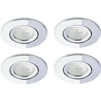 Spa Como LED Tiltable Fire Rated Downlight 5W Dimmable Cool White Chrome IP65