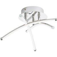Spa Mandra LED Cross Over Flush Ceiling Light 11W Cool White Chrome