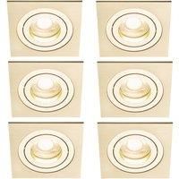InLight INL-38617-POLBRS Pasto Tilt Downlight, IP20, satin brass, square, single