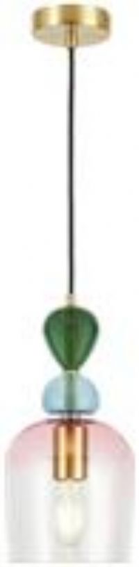 BHS Arezzo Glass Pendant Light - Blush Pink