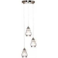 Genoise 3 Light Tiered Cluster Pendant
