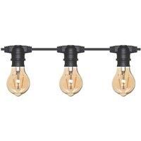 Zink Hardy Festoon Set 20 Piece IP44 E27 (11.4M) in Black Rubber