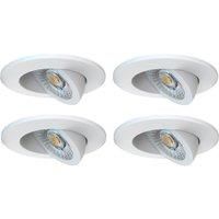 Spa EDEN LED Tiltable Fire Rated Downlight 7W Dimmable Tri-Colour CCT 60Â° White