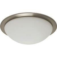 Spa OPIE 12W LED Flush Ceiling Light Cool White Satin Nickel