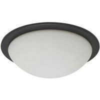 Spa OPIE 12W LED Flush Ceiling Light Cool White Matt Black