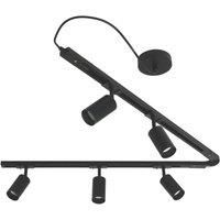 Inlight Cayo 5 Head Track Spotlight Kit in Black Steel