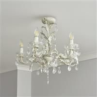 BHS Josefine Glass 5 Light LED Chandelier - Gold
