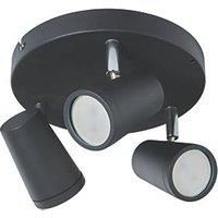 Spa Freya Round 3-Light Bathroom Light Black (791RM)