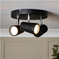 Spa Lighting Spa Freya Bathroom Spotlight IP44 3- in Light Black