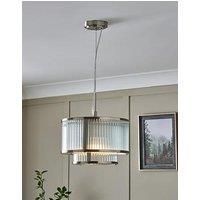 Very Home 3 Light Glass 2 Tiered Pendant With Metal Trim