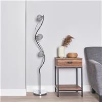 BHS Orchid 3 Light Multihead Floor Lamp - Chrome