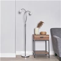 BHS Acacia 2 Light Multihead Floor Lamp - Chrome