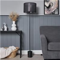 BHS Hank Marble Based Floor Lamp - Black