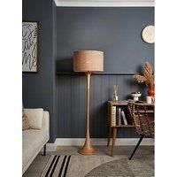 Very Home Turned Wooden Base Floor Lamp