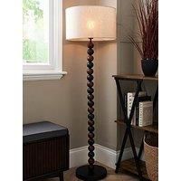 Very Home Walnut/Black Bobble Floor Lamp