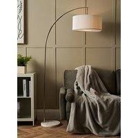 Very Home Arc Floor Lamp With Fabric Stretch Shade