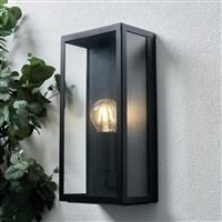 Daisy Glass Box Lantern - Black