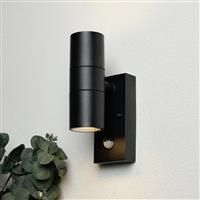 Coast Neso Up and Down Wall Light with PIR Sensor Black