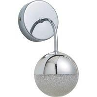 Spa Rhodes LED Single Wall Light 5W Cool White Crackle Effect and Chrome