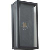 Zink CUBA Outdoor Box Lantern with Mesh Insert Anthracite and Silver