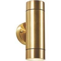 Zink Brac Outdoor Up and Down Wall Light Fitting Brass (881VH)