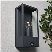 Zinc Minerva E27 Wall Lant W Pir Anthracite