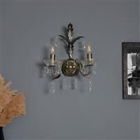 Paisley Antique Brass Wall Light