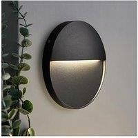 Zinc Onza 6W Led Rnd 16Cm Guide Light Large Ip54 Black