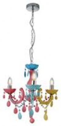 Glow Marie Therese Kids 3 Light Chandelier - Multicoloured