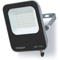 Stanley Indoor & Outdoor LED Slimline Floodlight Black 30W 3300lm (497VJ)
