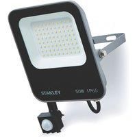 LED Floodlight PIR Motion Sensor Outdoor Black Wall Mounted 6600Lm 6500K IP65
