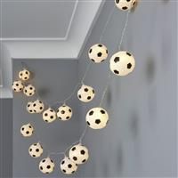 Glow Kids Football LED String Lights - Black & White