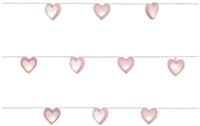 Glow Kids Heart Wooden Love LED String Lights - Pink