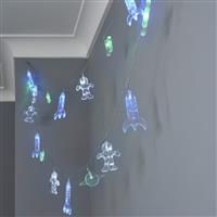 Glow Kids Space LED String Lights - Blue & White